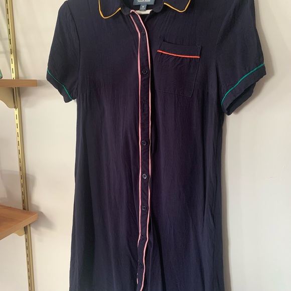ModCloth color block button down shirt dress - Picture 4 of 5